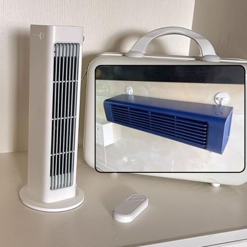 Flüsterleiser Ventilator ohne Flügel, mit Fernbedienung, 3 Geschwindigkeiten für Zuhause, Büro, Schlafzimmer, tragbarer Schreibtisch-Luftzirkulator, sicher für Kinder, keine Montage erforderlich