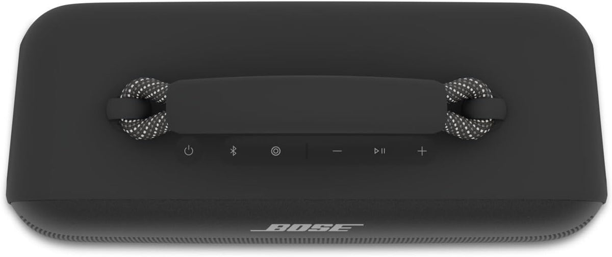Bose Tragbarer SoundLink Max Lautsprecher, großer, wasserdichter Bluetooth-Lautsprecher, bis zu 20 Stunden Akkulaufzeit, USB-C, integrierter 3,5 mm AUX-Eingang, Schwarz