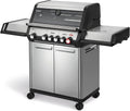 Enders® Gasgrill Monroe Pro 4 SIKR Turbo, 4-Brenner, mit Kocher und Infrarot-Heckbrenner, PanoVision Sichtfenster, Gussrost, Aluguss Grill, 800 °C TURBO ZONE™, SIMPLE CLEAN™, #8362