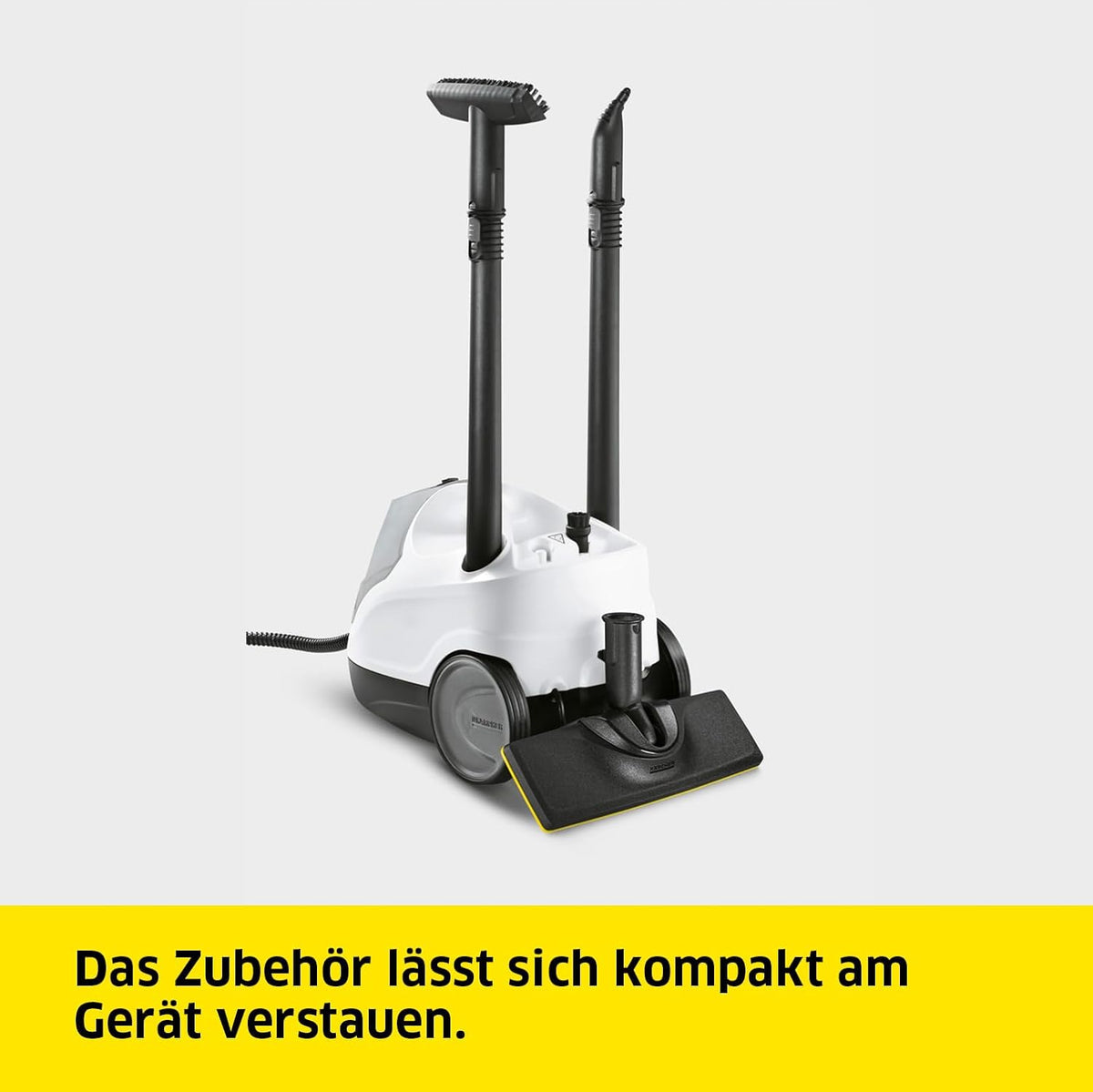 Krcher Dampfreiniger SC 5 EasyFix Iron Plug mit Heiwasser-Zuschaltung, Dampfdruck: 4,2 bar, Aufheizzeit: 3 min., Flche: ca. 150 m, Tank: 0,5 l + 1,5 l, Bodenreinigungsset EasyFix und Düsen