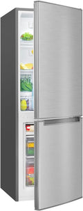 Bomann® Kühlschrank mit Gefrierfach | Energieklasse C | 143cm | Kühl Gefrierkombination leise 40 dB | 3 Ablagen & 2 Schubladen | Türanschlag wechselbar | 173L Kühlgefrierkombi | KG 7359 inox
