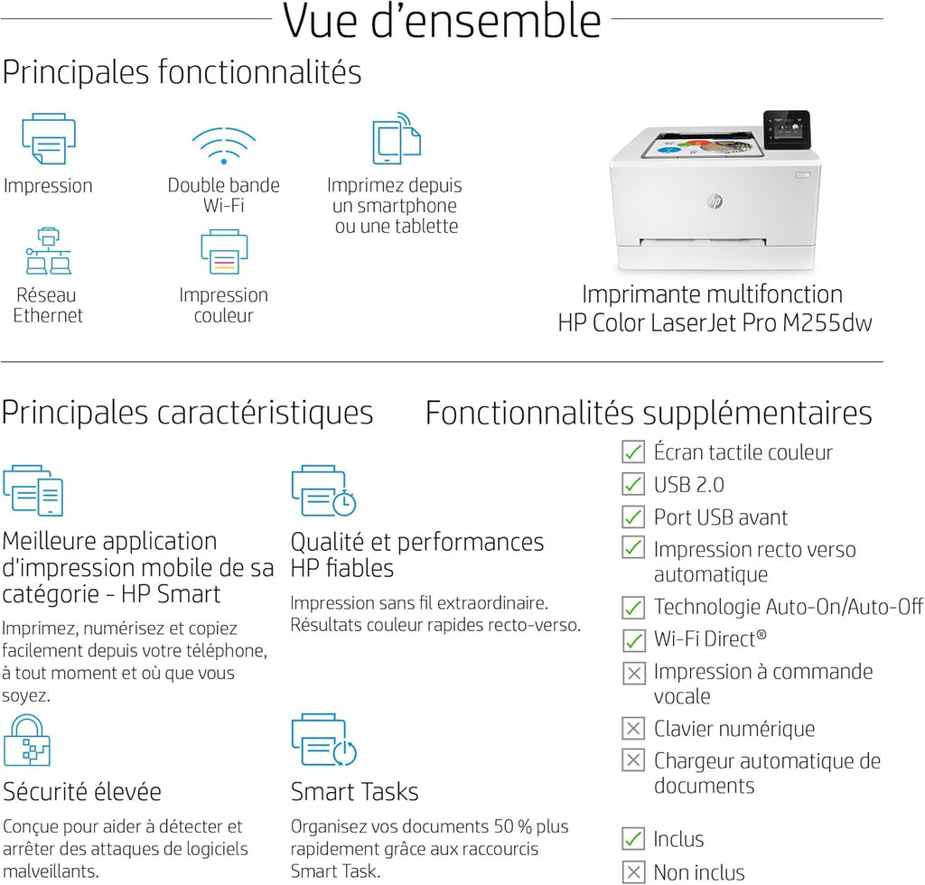 HP Color LaserJet Pro MFP 3302fdwg Multifunktions-Farblaserdrucker, Fax, Automatischer beidseitiger Druck, Touchscreen, Wi-Fi, Ethernet, USB, HP Wolf Pro Security