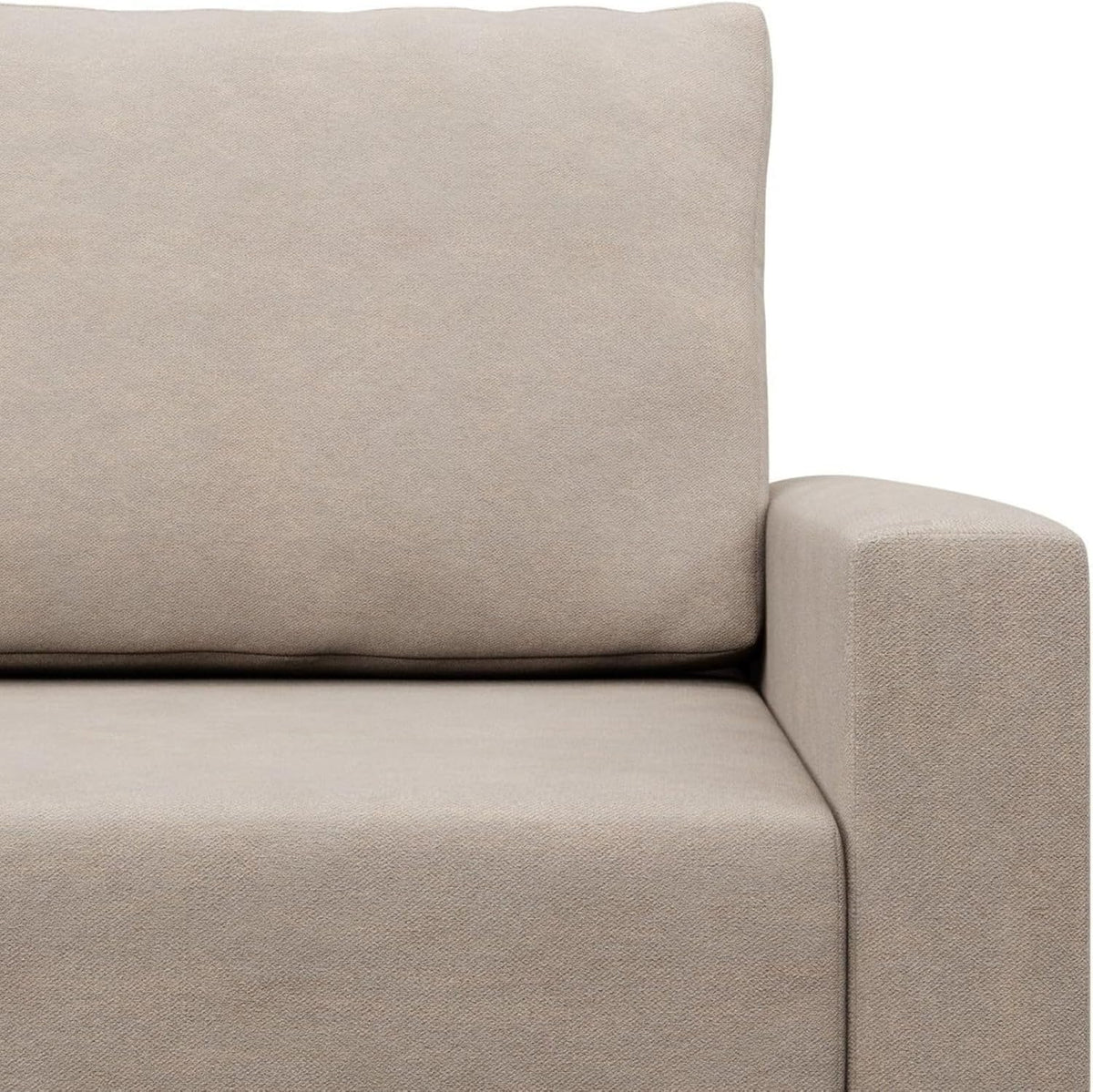 Mebligo - Sofa Mit Schlaffunktion Und Bettkasten Blank, 3 Sitzer 212 cm Breit, Schlafsofa Mit Bonellfederkern im Sitz, Ausziehbares Couch Auf Holzfüßen, Wohnzimmer - Beige