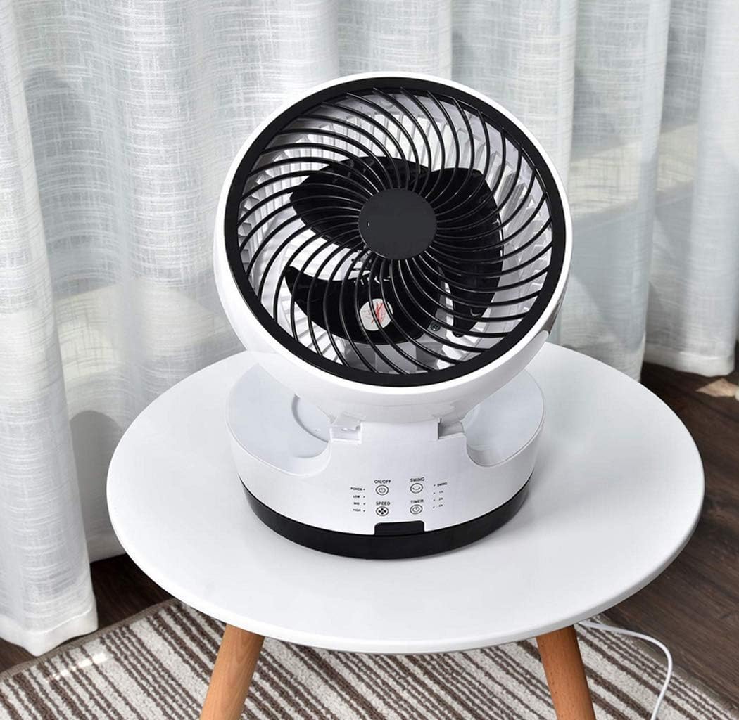 W&HH Faltbarer Raumluft-Umwälzventilator-Schwingtischventilator ferngesteuert für die Küche, die die Garage speist, einfach zu speichern