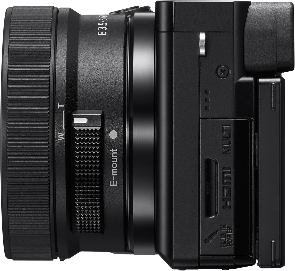 Alpha 6100 | APS-C Spiegellose Kamera | Bundle mit 16-50mm & 55-210 Objektiv | Schneller 0,02s Autofokus mit Augenerkennung für Mensch und Tier, 4K-Filmaufnahmen und neigbares Display