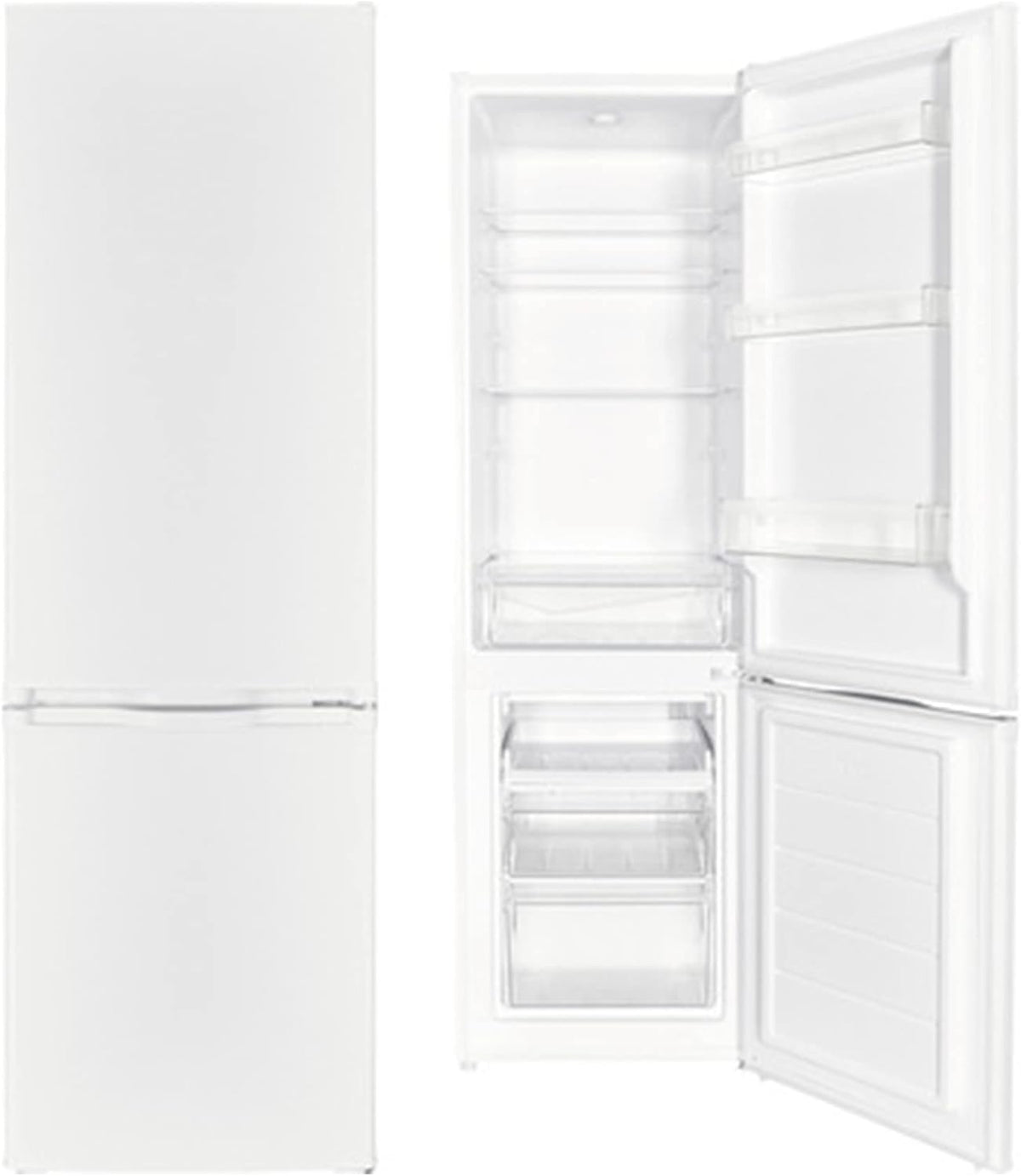PKM Stand Kühl-Gefrierkombination KG262W-M weiß | 262L Nutzinhalt | Kühlteil 191L | Gefrierteil 71L | 4**** Gefrierfach | Leiser Betrieb 40dB | Sparsame LED-Beleuchtung | 172 kWh/Jahr