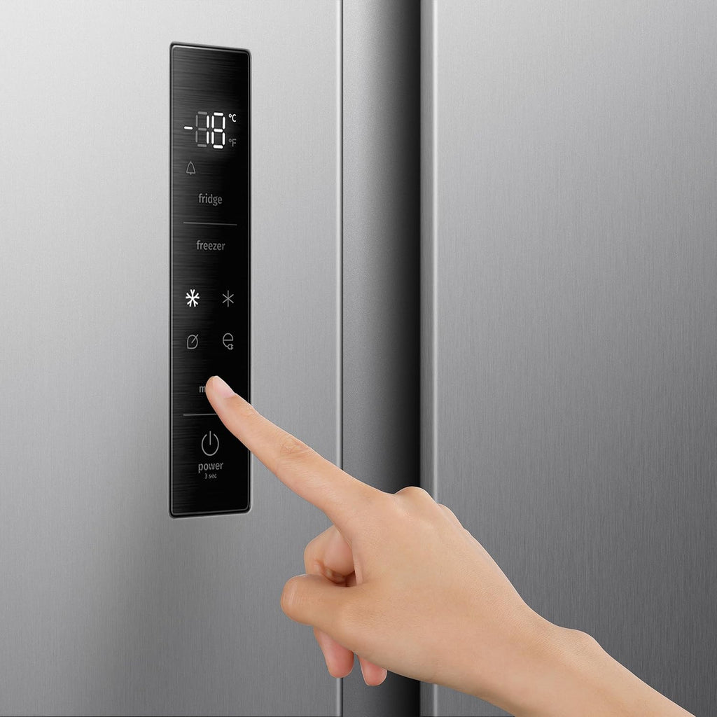 Gorenje NRS917E41X Side-by-Side, 544L, PureFlat Serie, XXL Gefrierschulbladen, CrispZone, MultiFlow 360°, NoFrostPlus, Inverter-Kompressor, BxHxT: 91,1×178,6×61,5 cm, Edelstahl
