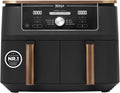Ninja Foodi MAX Dual Zone Heißluftfritteuse [AF400EUCP] Amazon Exclusive, ‎2470 Watt , 9,5 L, 2 Heißluft-Frittierfächer, 6 Funktionen, 27 x 41.5 x 32.5 cm, Kupfer/Schwarz