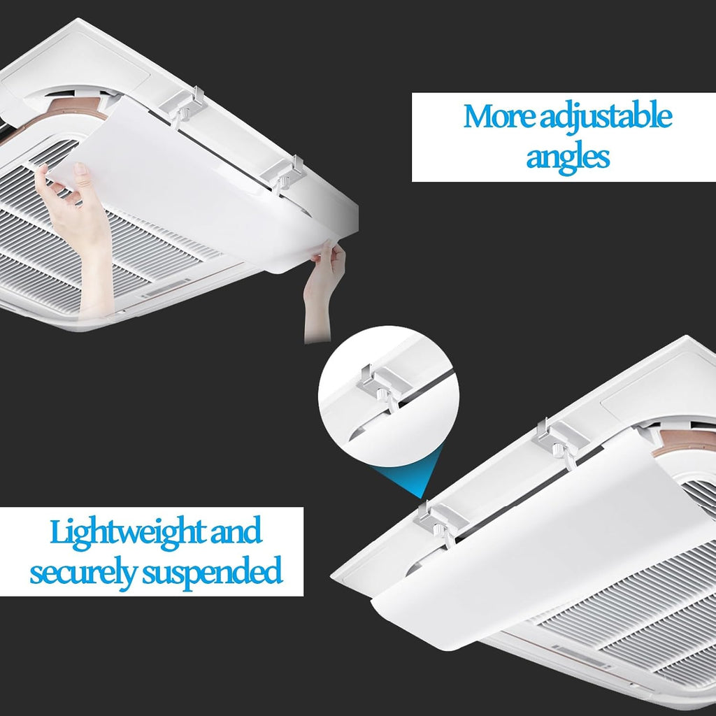 Zentrale Klimaanlage Windabweiser, Universell Klimaanlage Split Windabweiser, Luftleitbleche für Deckenlüftungsöffnungen, Anti-Direkt(35.4"/90cm)