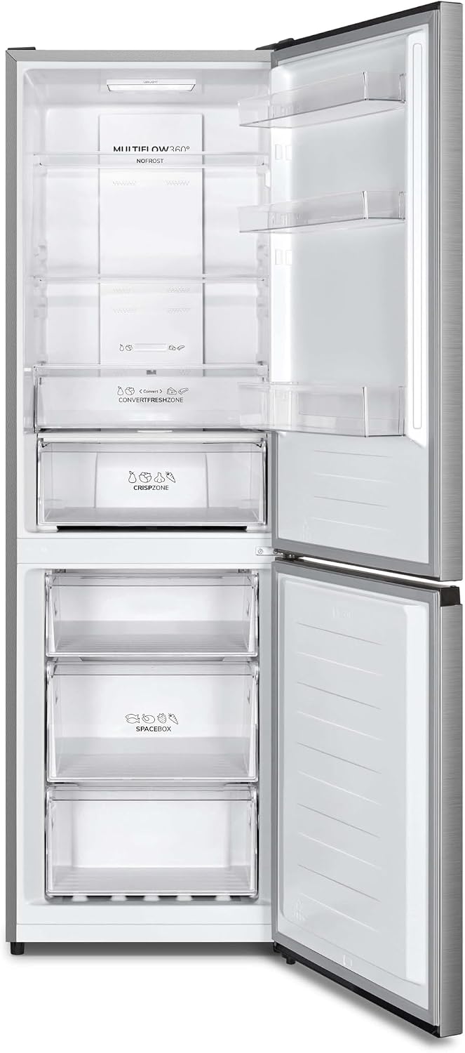Gorenje N 619EAXL4 Kühl-Gefrier-Kombination/ LED Display/ 186 cm/ 300 l/ NoFrostPLus/ Gemüsefach mit Feuchteregler/ FastFreeze/ edelstahl