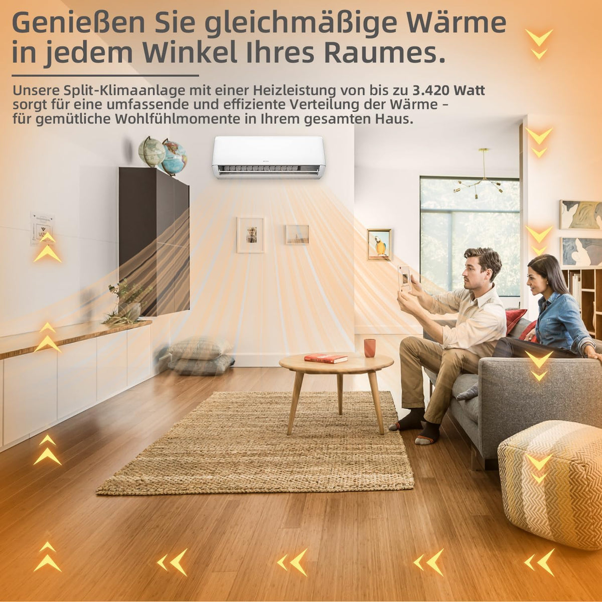 BE COOL Premium Split-Klimagerät T-PRO Series 12.000 BTU – Smarte Klimatisierung für Ihr Zuhause!